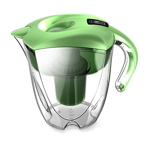 pH RESTORE Alkaline Water Pitcher Ionizer With 2 Long-Life Filters – Water Filter Purifier – Water Filtration System – High pH Alkalizer Machine, Enhanced 4th Gen. 2017 Model (Green)