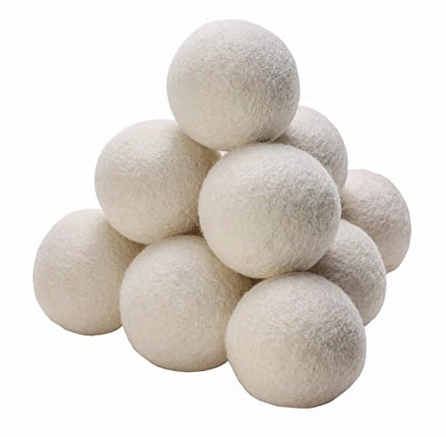 Wool Dryer Balls (6 Pack) - The ORIGINAL "Sheep Balls"! -Includes Rockin' Green Soap Starter Pack - XL Premium, All Natural, Reusable