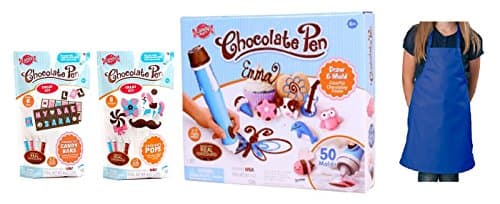 Candy Craft Chocolate Pen with Personalized Candy Bars & Chocolatey Pops Kits and Exclusive Blue Apron