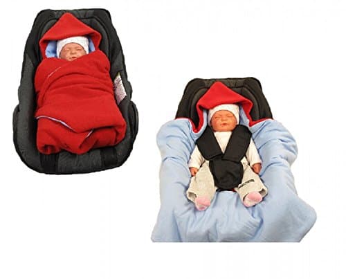 HOBEA Baby Seat Wrap Blanket (Red Light/Blue)