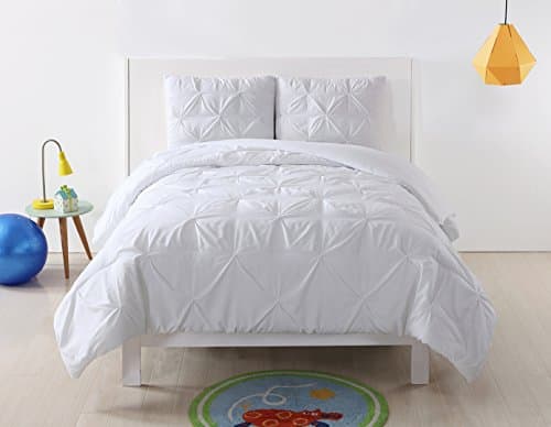 Laura Hart Kids Pleated Solid White Twin XL Comforter Set