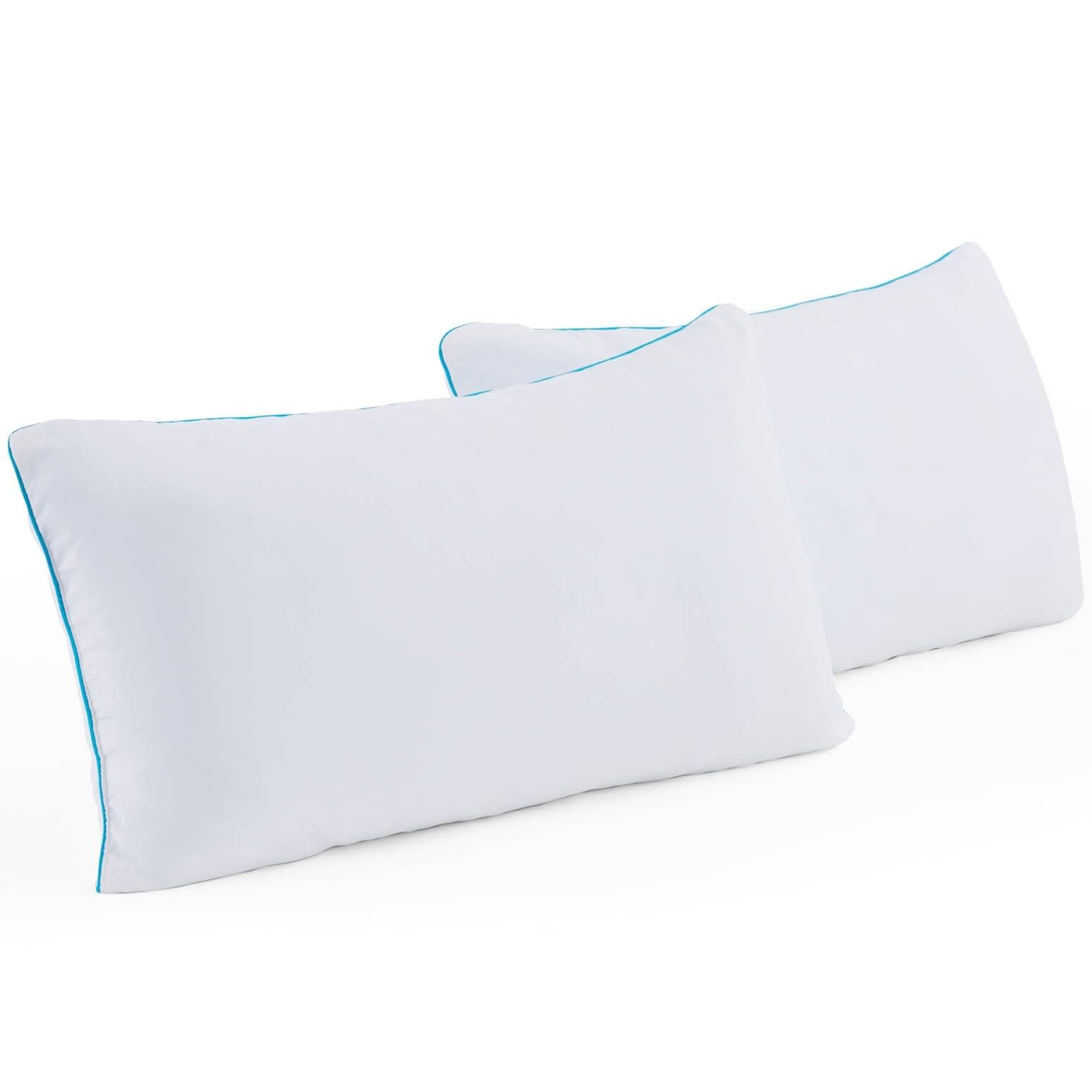 Two Pack Shredded Gel Memory Foam Pillow, Standard Size – Cooling Bed Pillow – Soft and Supportive – Side, Stomach, and Back Sleepers – Pack of 2 – CertiPur Certified