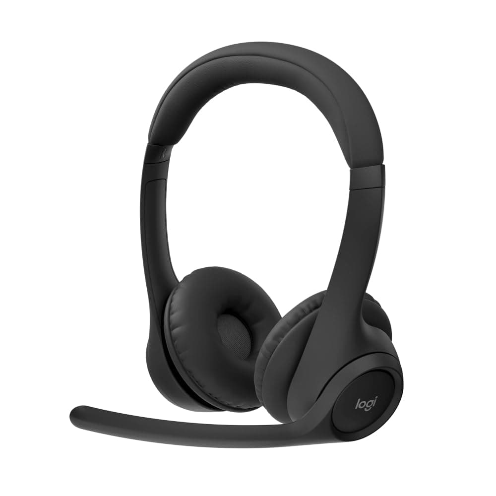 Zone 300 Wireless Bluetooth Headset With Noise-Cancelling Microphone, Compatible with Windows, Mac, Chrome, Linux, iOS, iPadOS, Android – Midnight Black