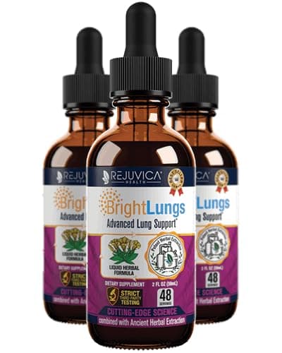 Rejuvica Health Bright Lungs - Lung Detox Support Supplement to Help Maintain Overall Lung & Respiratory - Grindelia, Lobelia, Licorice, Wild Cherry & More!