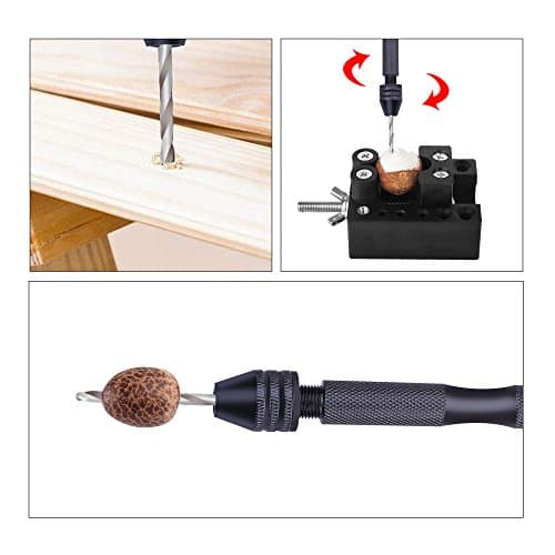 Precision Pin Vise Hobby Drill with Model Twist Hand Drill Bits Set for DIY Drilling Tool 49 Pieces