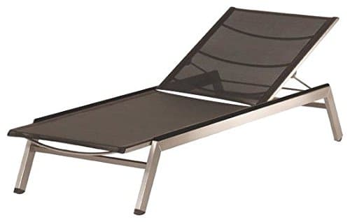 2014-26S Capri Sunlounger, Silver Frame with Black Textylene (Set of 2)
