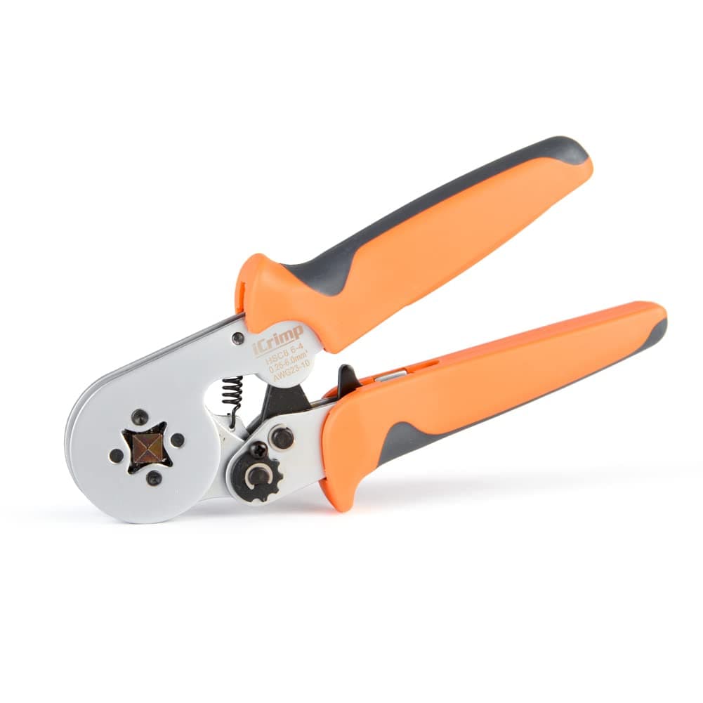 IWISS Crimper Plier HSC8 6-4 Self-Adjustable Crimping Tools Used for 0.25-6.0mm2 (AWG23-10) Cable End-Sleeves-Change The Color of Handle/Delivery Randomly
