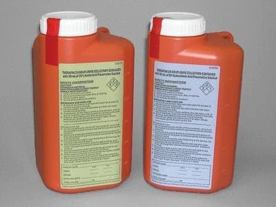 38534-24-Hour Collection Container with 30 mL Hydrochloric Acid - 24-Hour Urine Collection Containers, Pre-Filled with Acetic Acid or HCL, Therapak - Case of 24