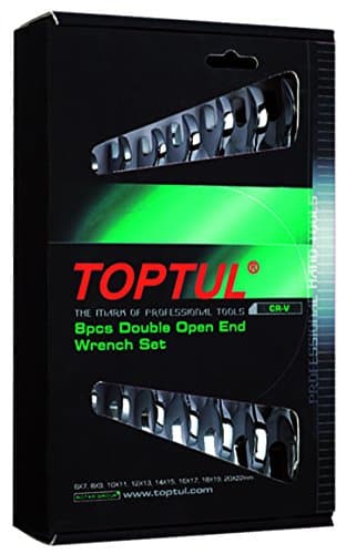 Double Open End Wrench 8pcs Set (6-19, 20, 22mm) (mirror finish)