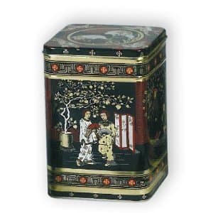Classic Black Jap Classic Tea Caddy/Kitchen Storage Tin - 5LB - Height 25cm