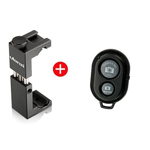 Compatible iPhone Tripod Mount with Remote - Tripod Phone Mount, Smartphone Holder, Cell Phone Tripod Mount, Ulanzi ST-02S Cellphone Tripod Adapter Kit for Steady Photography Selfie Video Vlog