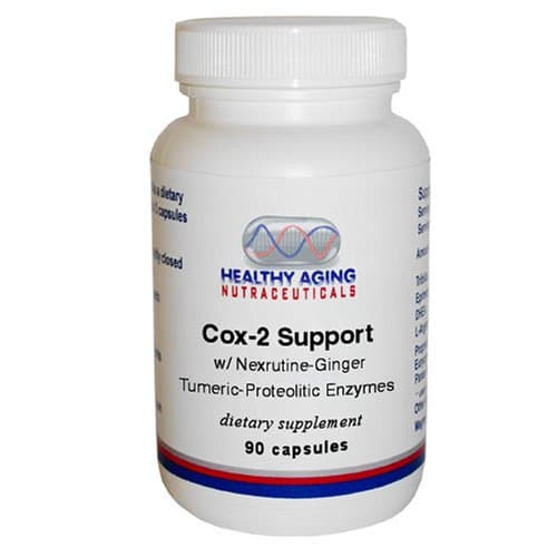 Healthy Aging Nutraceuticals Cox-2 Support W/ Nexrutine-Ginger- Tumeric-Proteolitic Enzymes 90 Capsules
