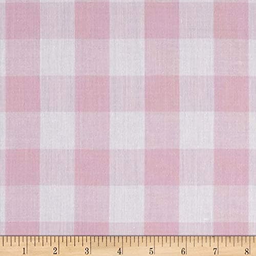 Richlin Fabrics Richcheck 60" Gingham Check 1" Pink, by the Yard
