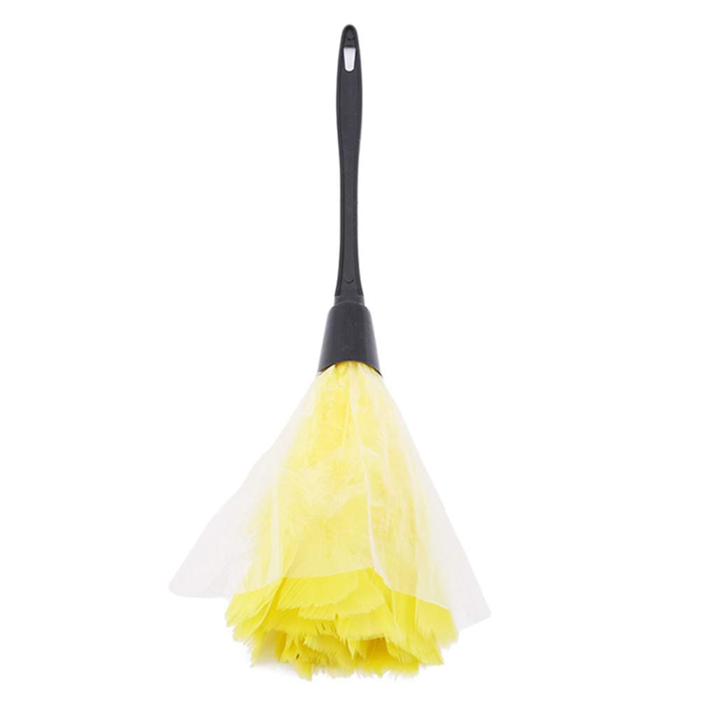 Sevenfly Feather Duster Dust Collector with Long Plastic Handle Cleaning Brush Tool,Yellow