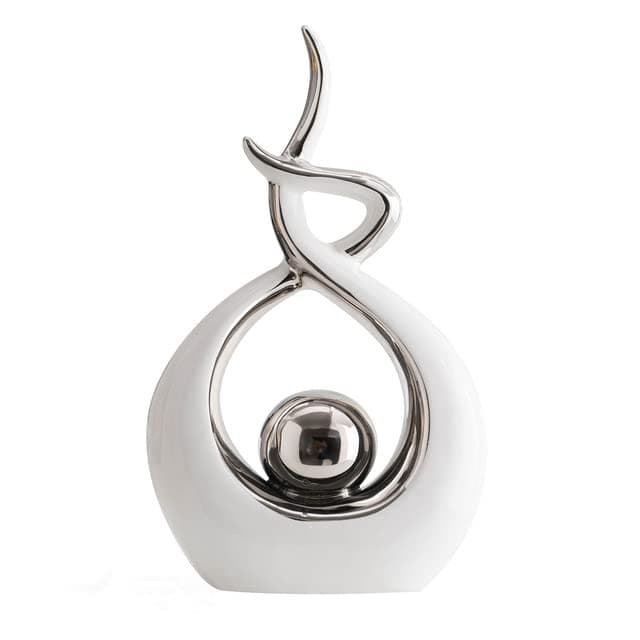 Home Decor Modern Abstract Art Ceramic Statue, Room Decor, Table Decorations for Living Room Dining Room Office Centerpiece, 27 cm High