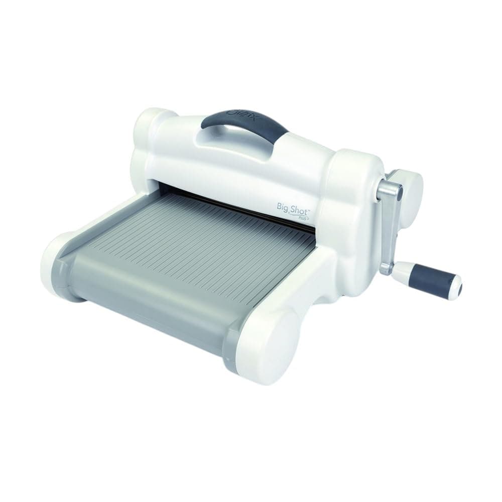 Sizzix Big Shot Plus - Versatile Die Cutting, A4-Sized Opening, Sleek White & Grey, Portable Roller Design - Machine Only (White & Gray)