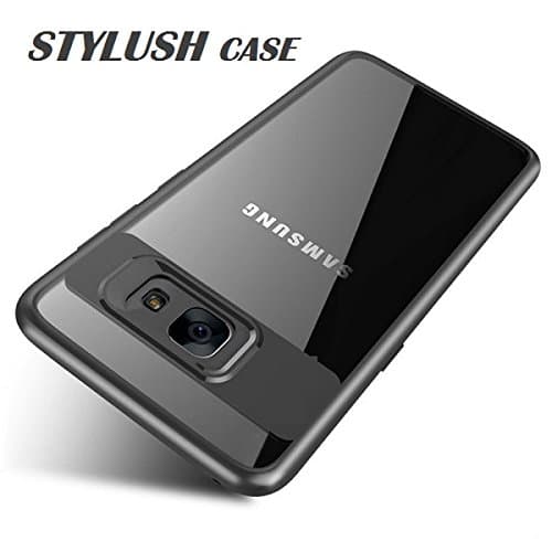 STYLUSH Clear Back Complete Lens Protector Case Cover for Samsung Galaxy J7 Prime / J7 Prime 2 / ON Nxt/ON 7 - Black AUTO Focus