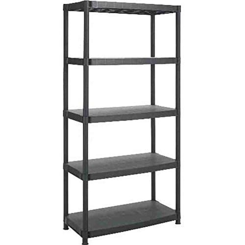 5 TIER PLASTIC RACK SHELF SHELVING RACKING SHELVES STORAG (2)