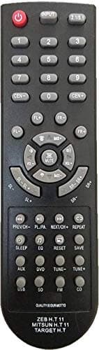 EHOP Compatible Remote for Zebronics Mitsun Home Theater with USB System Ht-11,Black