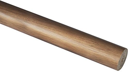 Solid Oak-Effect Hard Wood Stair Handrail Round Pole 1.95mtr - Raw Balustrade Rail Wooden/Solid Hardwood Tube
