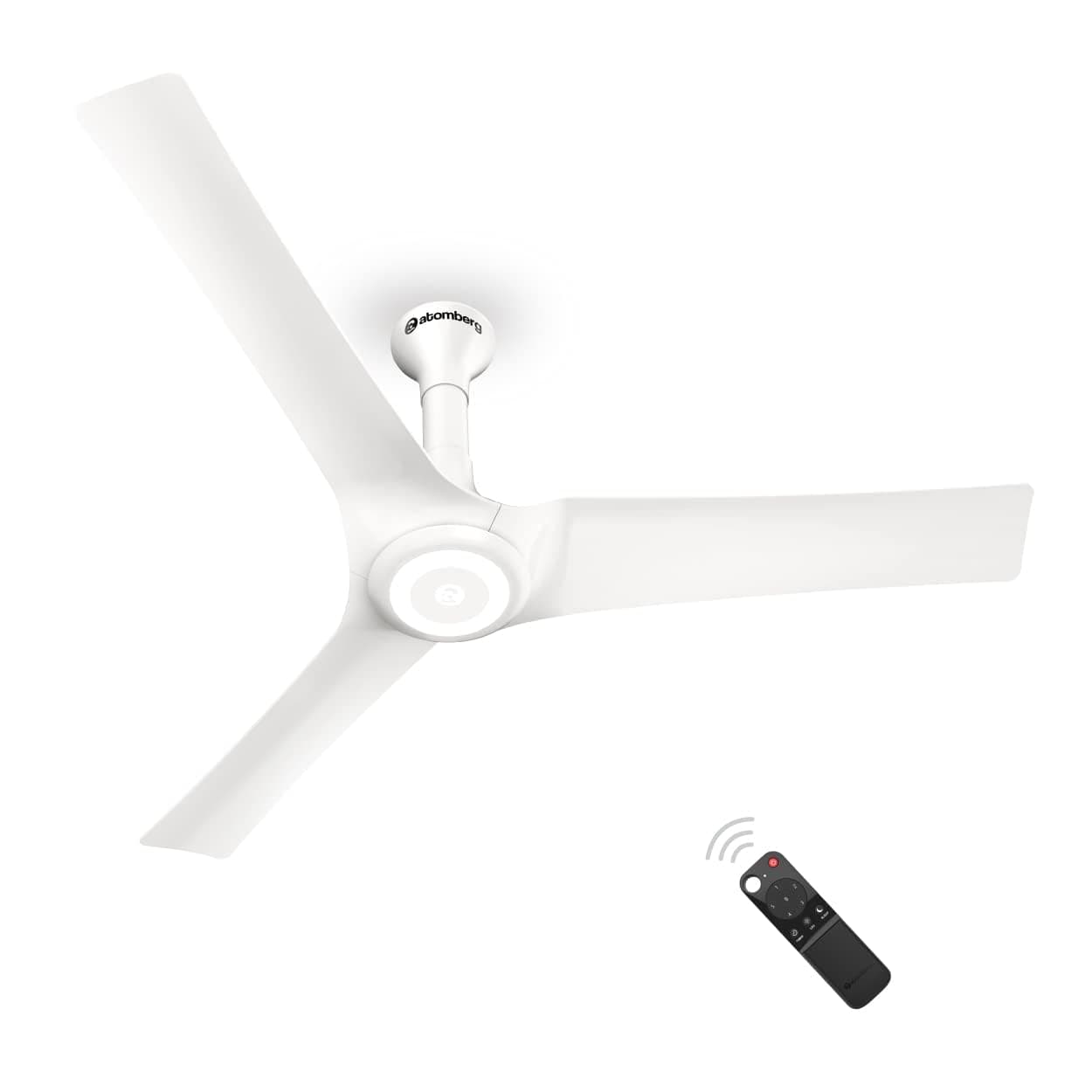 atomberg Aris Starlight BLDC Ceiling Fan 1200mm Best-in-class Air Delivery Smart IoT Remote Silent Operation LED Underlight | BEE 5star Rated | Free Installation | 5 Year Warranty (Marble White)