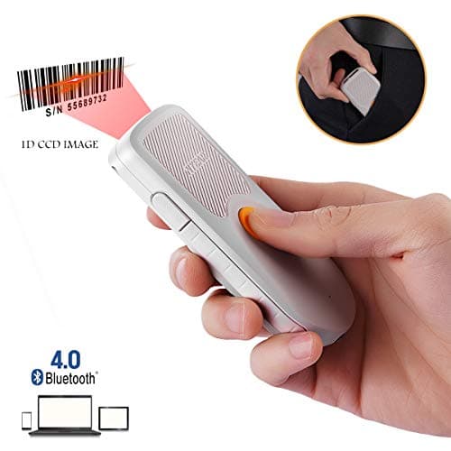 TYEARS Mini Wireless 1D Barcode Scanner, Bluetooth 4.0, Type-C Interface,Sound & Vibration,Works with Phones, Tablet, PC;1D Code Reader,Compatible with Windows,Android, iOS (Bluetooth4.0+1D)