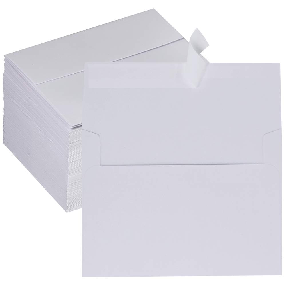Supla 150 Pcs Bulk A2 Invitation Envelopes in White Peel & Press Self Seal 4 3/8 x 5 3/4 Envelopes RSVP Return Envelopes 95lbs. Paper Stock for Wedding Party Invitations Announcement Greeting Cards