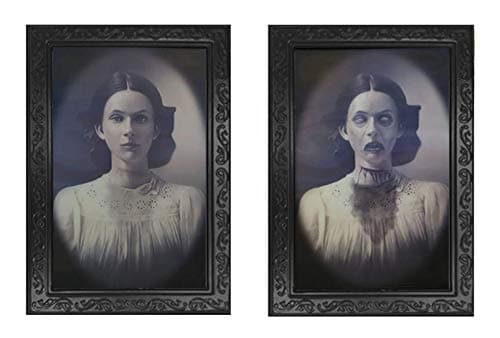 BALANSOHO Halloween Horror 3D Ghost Photos Frame Wall Decor, Scary Wall Picture Haunted Spooky House Props for Party Home Decoration