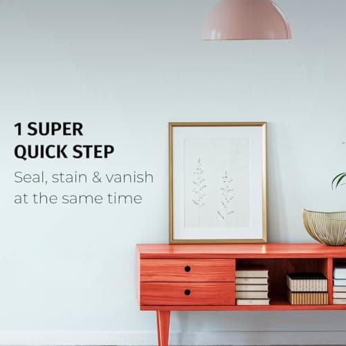 SamaN SAM-308-8 8-Ounce Interior Stain for Fine Wood for Seal, Stain and Varnish, Dark Chestnut