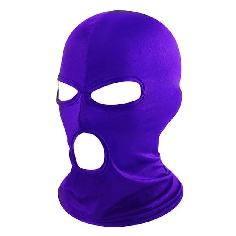 3 Hole Black Balaclava Ski Mask, Thin Full Face Mask for Men Women Motorcycle Bike Hunting Cycling Cap Ski