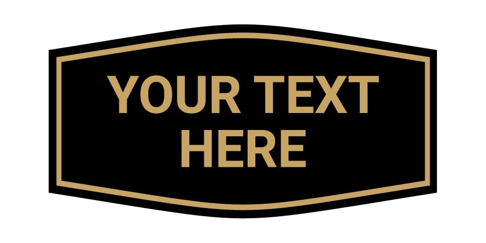 Fancy Custom Personalizable Plastic Wall or Door Sign