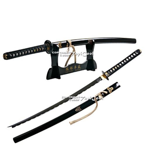 Handmade Kill Bill Bill's Samurai Katana Sword w/Stand & Cleaning Kits
