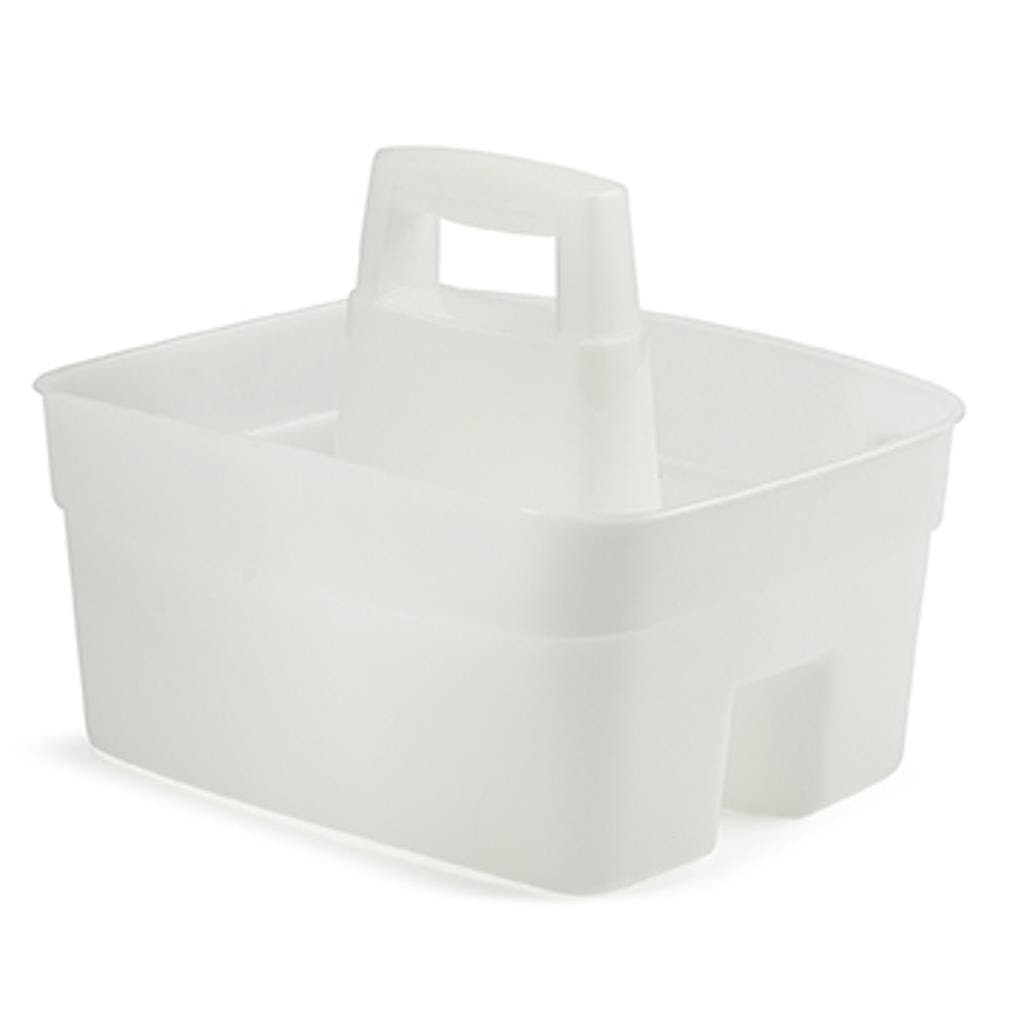Whitefurze Plastic Handy Kitchen Cleaning DIY Tool Utility Caddy Storage White