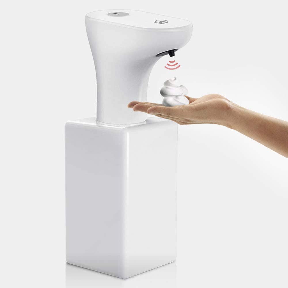 TROPRO Soap Dispenser, Automatic Touchless Foaming Soap Dispenser - Infrared Motion Sensor Liquid Hands-Free Auto Soap Dispenser/Adjustable, Upgraded Waterproof - White【Rechargeable Battery】