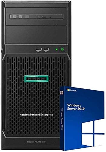 ProLiant ML30 Gen10 Tower Server Bundle with Intel Xeon E-2136, 64GB DDR4, 8TB SSD, RAID, Windows Server 2019
