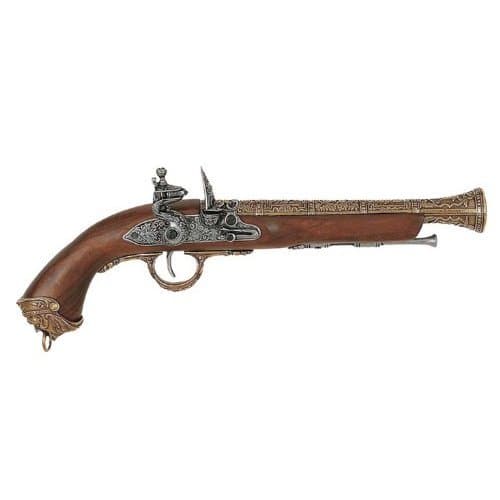 Pirate Flintlock Pistol with Brass Finish