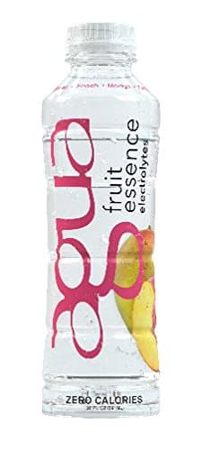 Agua Fruit Essence + Electrolytes, PEACH + MANGO, 20oz, 12 bottles