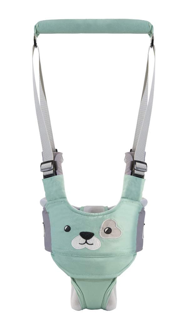 Baby Walker, Adjustable Baby Walking Harness Safety Harnesses, Pulling and Lifting Dual Use 7-24 Month Breathable Stand Up & Walking Learning Helper for Infant Child Activity Walker (Green) …