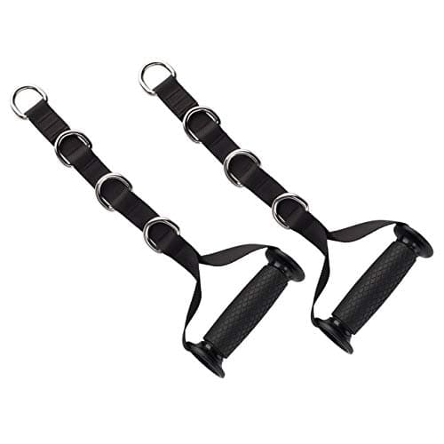Ironcompany Body-Solid Adjustable Nylon Stirrup Handle - Pair - Cable Gym Attachment Handles for Home Gyms and Commercial Gyms