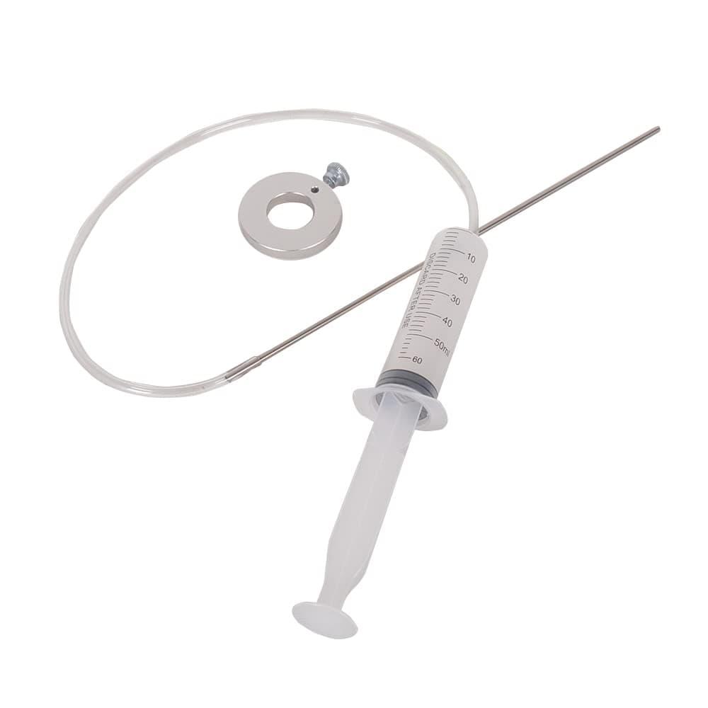 Oldbones 60ml Fork Oil Level Tool Kit with Adjustable Ring - Motorcycle Suspension Gauge Syringe for Fork Maintenance