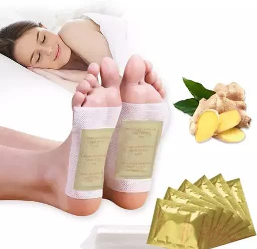 1 Box Organic Health Foot Patch (Patch++) Weight Loss Remove Toxins Ginger Foot Detox Pads For Foot And Body Cleansing -5 Pair Packet (10 pcs)