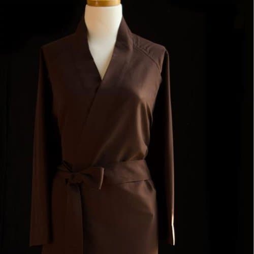 Sposh Microfiber Robe (Coffee, One Size) by Sposh