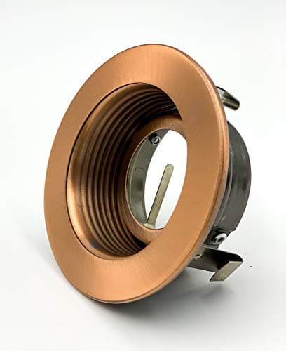 Eco Lighting NY 3" Trim Can Recessed Light, Adjustable Step Baffle, Baffle: Light Copper, Ring: Light Copper for Both Line/Low Voltage HLV3001AB/AB (Copper)