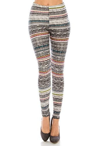Women's Printed Fashion Leggings Ultra Soft Solid & Patterned - Regular/Plus Sizes