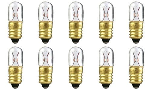 CEC Industries #46 LED Light Bulbs, 6.3 V, 1.575 W, E10 Base, T-3.25 Shape (Box of 10)