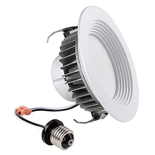 Lightolier CP5RB08830W 5 Inch CorePro LED Down Light 120 Volt 13 Watt 80 CRI 3000K 950 Lumens Powder Coated White Splay White Flange