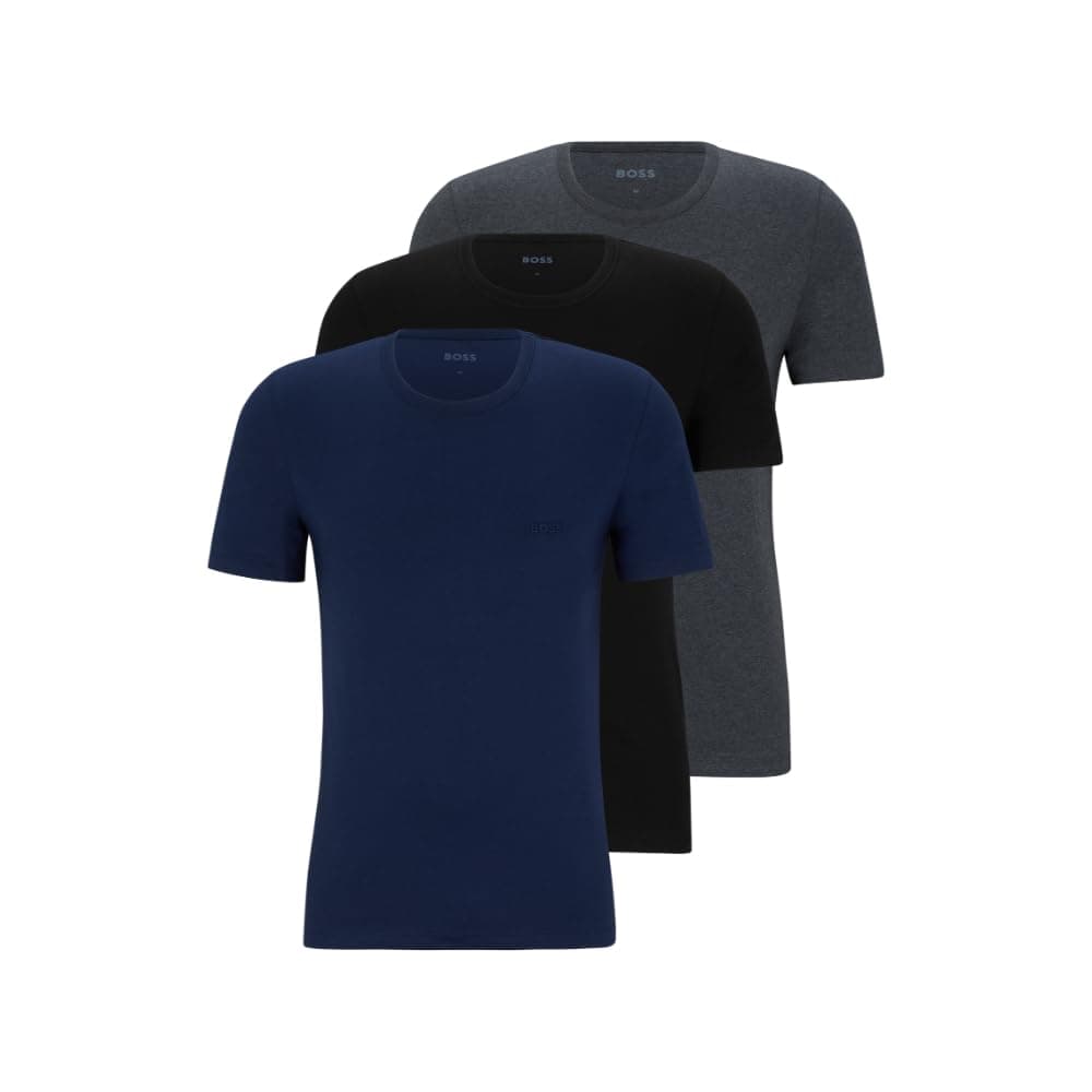 Men's Logo Embroidered Cotton Tee 3 Pack