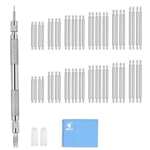 JOREST Watch Spring Bar Tool, Watch Repair Kit to Replace the Watch Strap, Watch Link Removal Tool, With User Manual, 56PCS (16-26mm) Spring Bars