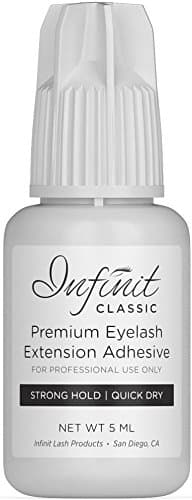 Infinit CLASSIC Eyelash Extension Glue, Black - Advanced Strong Bond Professional Grade Adhesive for Individual Lashes - Last 5-7 Weeks - Quick Dry 3-5 Seconds - Safe & Latex Free