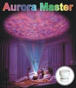 Aurora Master Sold by Vincystar Multicolor Ocean Wave Light Projector, 12 LED, BLUE, RED, GREEN, MULTICOLOR, MP3 iPhone Speaker Night Light